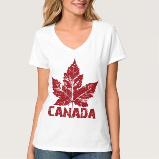 Cool Canada T-shirt Retro Maple Leaf Souvenir (Voorkant)