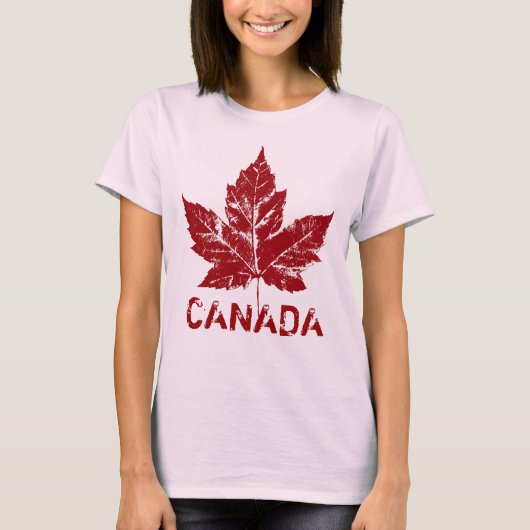 Cool Canada T-shirt Retro Maple Leaf Souvenir (Voorkant)