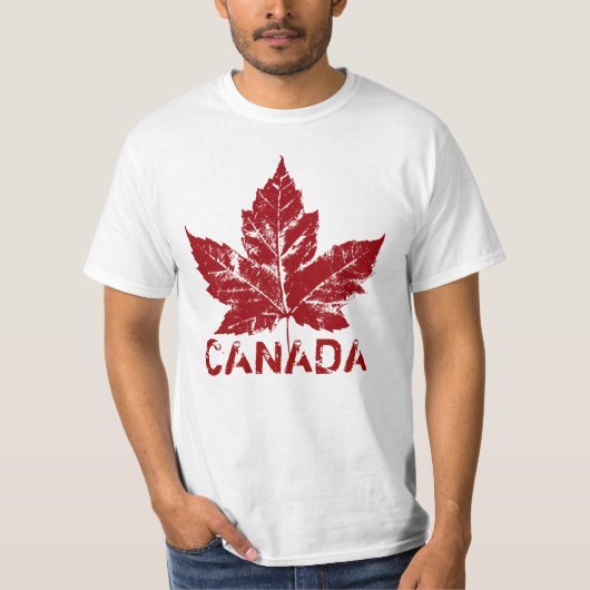 Cool Canada T-shirt Retro Maple Leaf Souvenir (Voorkant)