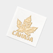Cool Canada Tableware Retro Maple Leaf Souvenir Folie Servetten (Links)