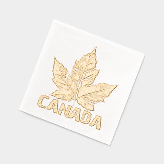 Cool Canada Tableware Retro Maple Leaf Souvenir Folie Servetten (Links)