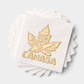 Cool Canada Tableware Retro Maple Leaf Souvenir Folie Servetten (Insitu (Gestapeld))