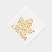 Cool Canada Tableware Retro Maple Leaf Souvenir Folie Servetten (Rechts)