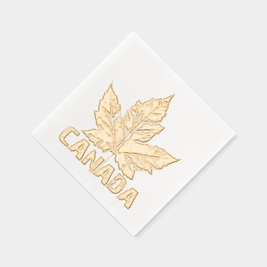 Cool Canada Tableware Retro Maple Leaf Souvenir  Folie Servetten (Rechts)