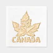 Cool Canada Tableware Retro Maple Leaf Souvenir Folie Servetten (Voorkant)