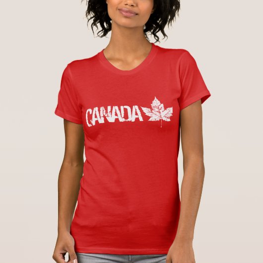 Cool Canada Tshirt Retro Maple Leaf Souvenir Shirt (Voorkant)