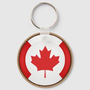 Cool Canada-vlaggenzegel Sleutelhanger