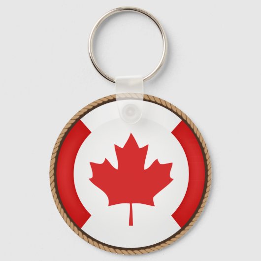 Cool Canada-vlaggenzegel Sleutelhanger (Voorkant)
