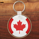 Cool Canada-vlaggenzegel Sleutelhanger (Voorkant)
