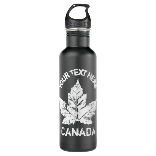 Cool Canada Water Bottle Retro Maple Leaf Souvenir Waterfles (Voorkant)