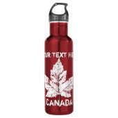 Cool Canada Water Bottle Retro Maple Leaf Souvenir Waterfles (Voorkant)