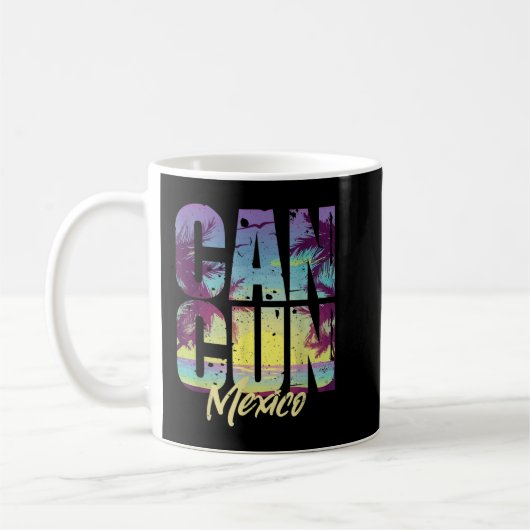 Cool Cancun Art Men Women Mexico Vacation Souvenir Koffiemok (Links)