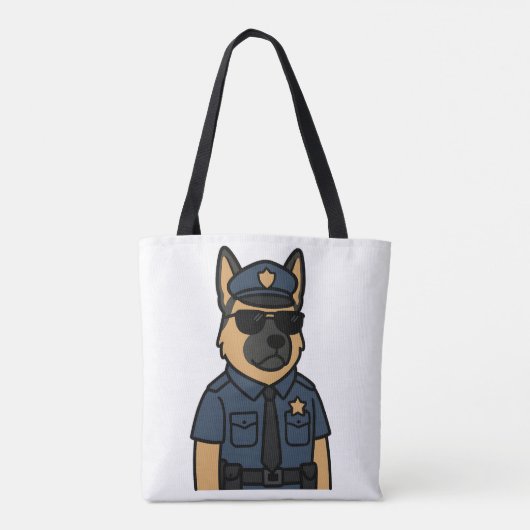 Cool Canine – Duitse herder met zonnebril Tote Bag (Achterkant)