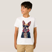Cool Canine Vibes - Speelse Pup Avontuur T-shirt (Voorkant volledig)
