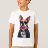 Cool Canine Vibes - Speelse Pup Avontuur T-shirt (Voorkant)