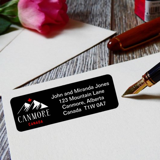 Cool Canmore Canada Bergen Maple Leaf Dark Etiket