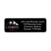 Cool Canmore Canada Bergen Maple Leaf Dark Etiket (Voorkant)