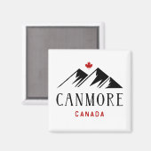 Cool Canmore Canada Mountains esdoornblad Magneet (Voorkant / Achterkant)