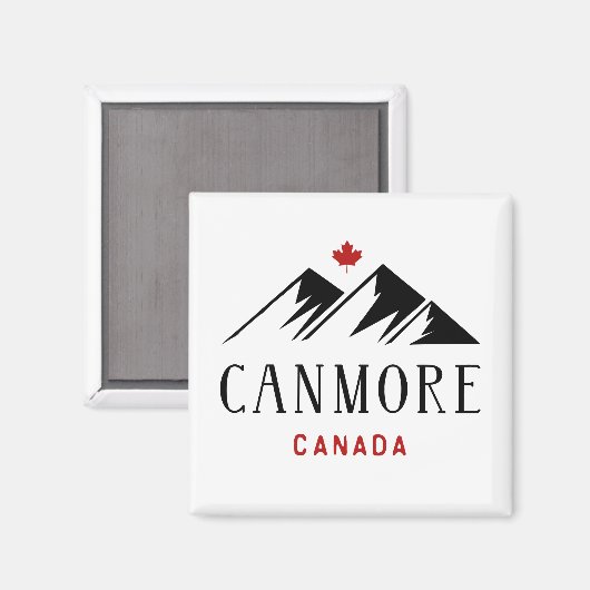Cool Canmore Canada Mountains esdoornblad Magneet (Voorkant / Achterkant)