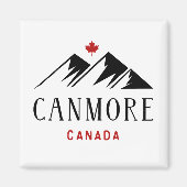 Cool Canmore Canada Mountains esdoornblad Magneet (Voorkant)