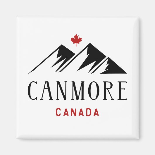 Cool Canmore Canada Mountains esdoornblad Magneet (Voorkant)