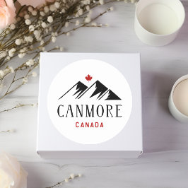 Cool Canmore Canada Mountains esdoornblad Ronde Sticker