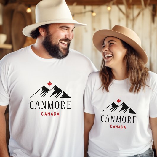 Cool Canmore Canada Mountains esdoornblad T-shirt
