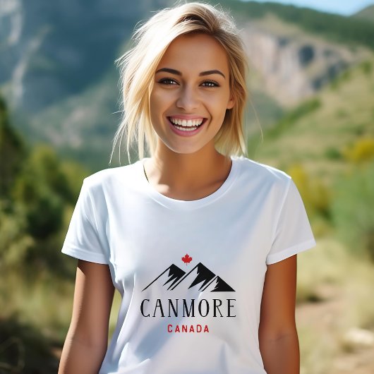 Cool Canmore Canada Mountains esdoornblad T-shirt