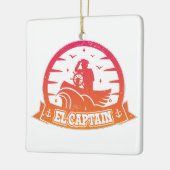 Cool Captain Anker Boot En Zeilen Retro Keramisch Ornament (Links)