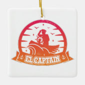 Cool Captain Anker Boot En Zeilen Retro Keramisch Ornament (Voorkant)
