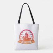 Cool Captain Anker Boot En Zeilen Retro Tote Bag (Achterkant)