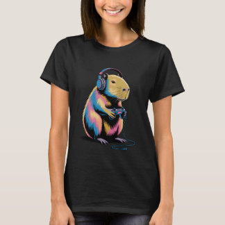 Cool Capybara Art for Men Women Kids Rodent Capyba T-shirt