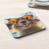 Cool Capybara Bier Onderzetter (Linkerzijde)