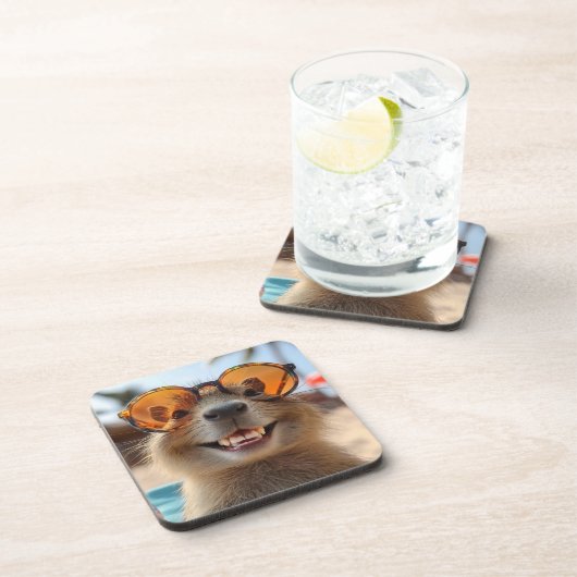 Cool Capybara Bier Onderzetter (Rechterzijde)