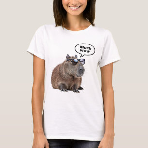 Cool Capybara Foto Zonnebrillen dragen Capybara T-shirt