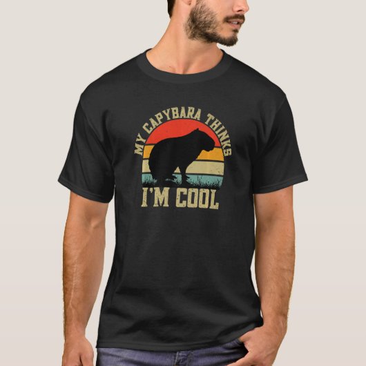 Cool Capybara Giant Rodent voor het Capybara T-shirt (Voorkant)