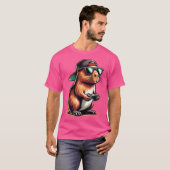 Cool Capybara Het spelen van videogames Funny Game T-shirt (Voorkant volledig)