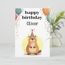 Cool Capybara voor jongens en meisjes Happy Birthd