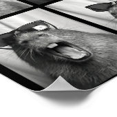 Cool Capybara With Sungles Photobooth Funny Rodent Poster (Hoek)