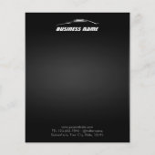 Cool Car Outline Automotive Business Flyer (Achterkant)