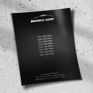 Cool Car Outline Automotive Business Flyer