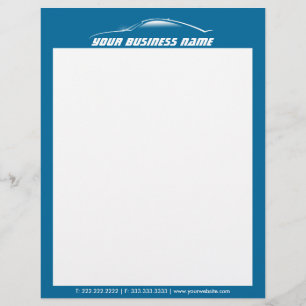 Cool Car Outline Automotive Business Letterhead Briefhoofd Ontwerp