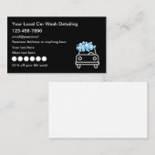 Cool Car Wash Loyalty Rewards Auto Detailing Visitekaartje (Voorkant / Achterkant)
