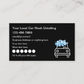 Cool Car Wash Loyalty Rewards Auto Detailing Visitekaartje (Voorkant)