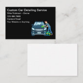 Cool Car Wash Theme Business Cards Visitekaartje (Voorkant / Achterkant)