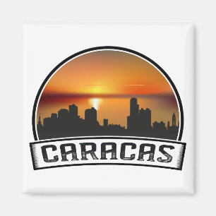 Cool Caracas Venezuela Silhouet Vintage Reis Magneet