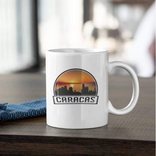 Cool Caracas Venezuela Skyline Vintage Travel Koffiemok