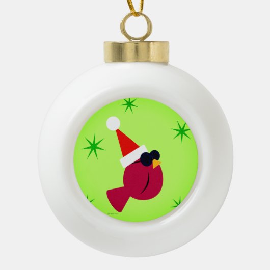 Cool Cardinal Ornament (Voorkant)