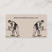 Cool Carpenter Handyman Print Visitekaartje (Achterkant)