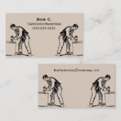 Cool Carpenter Handyman Print Visitekaartje (Voorkant / Achterkant)